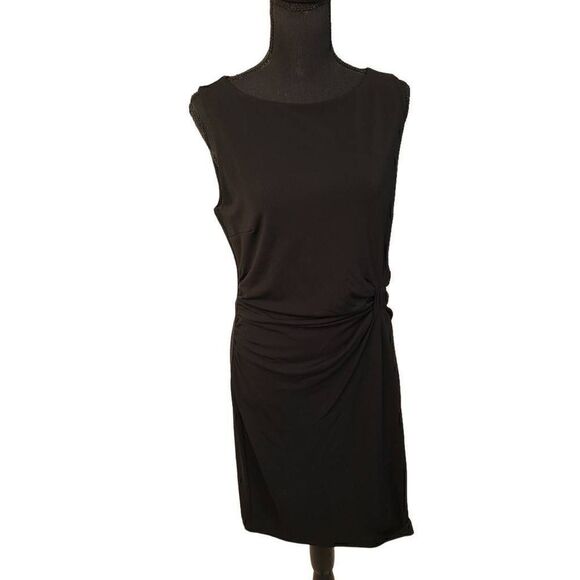 Ann Taylor Dresses & Skirts - Ann Taylor Womens Black Sleeveless Side Ruching Classic Dress Size 10